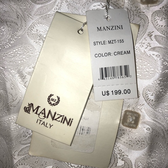❌SOLD❌Manzini Cream Dress shirt - Picture 4 of 4